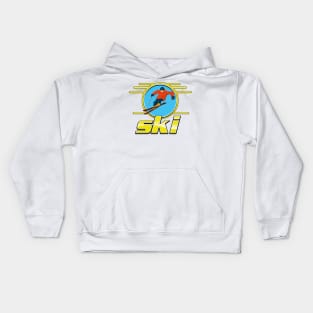 Retro ski logo Kids Hoodie